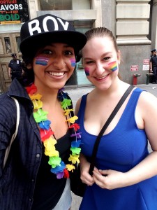 Me and a friend at NYC Pride. Taken by Jainita Patel